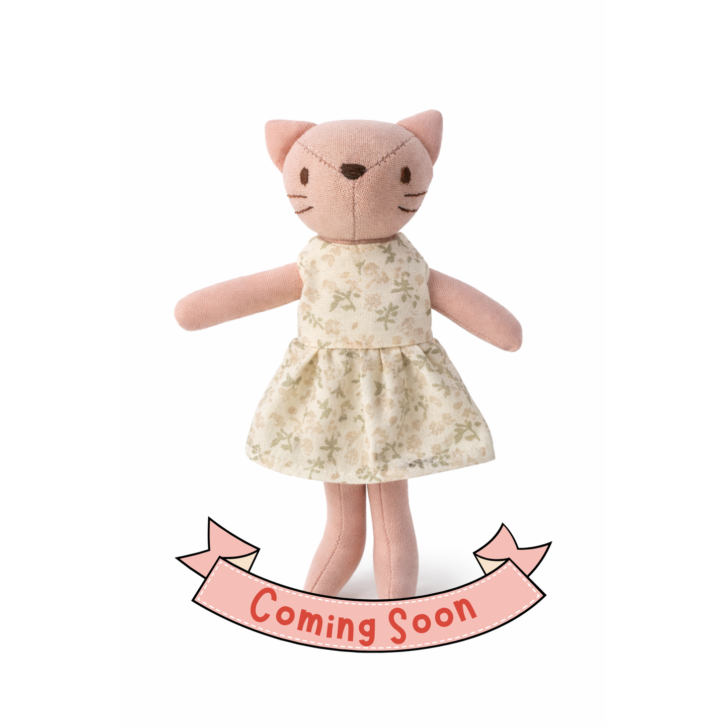 Sidney Cat, Handmade Mini Doll for Dollhouse Play