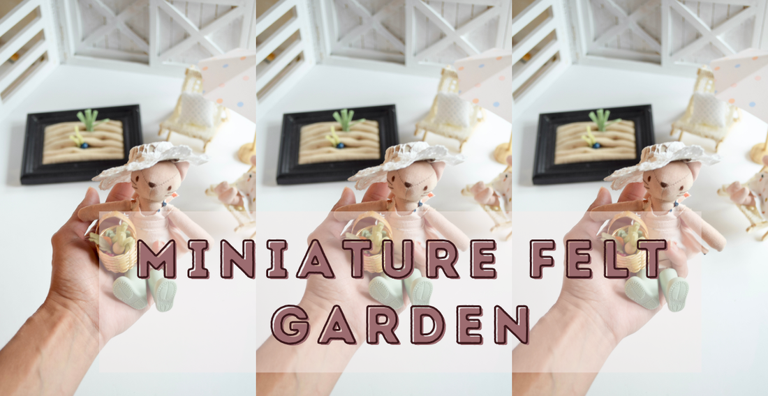 A Tiny Felt Garden for Your Dollhouse