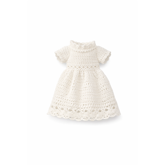 Cream Crochet Dress